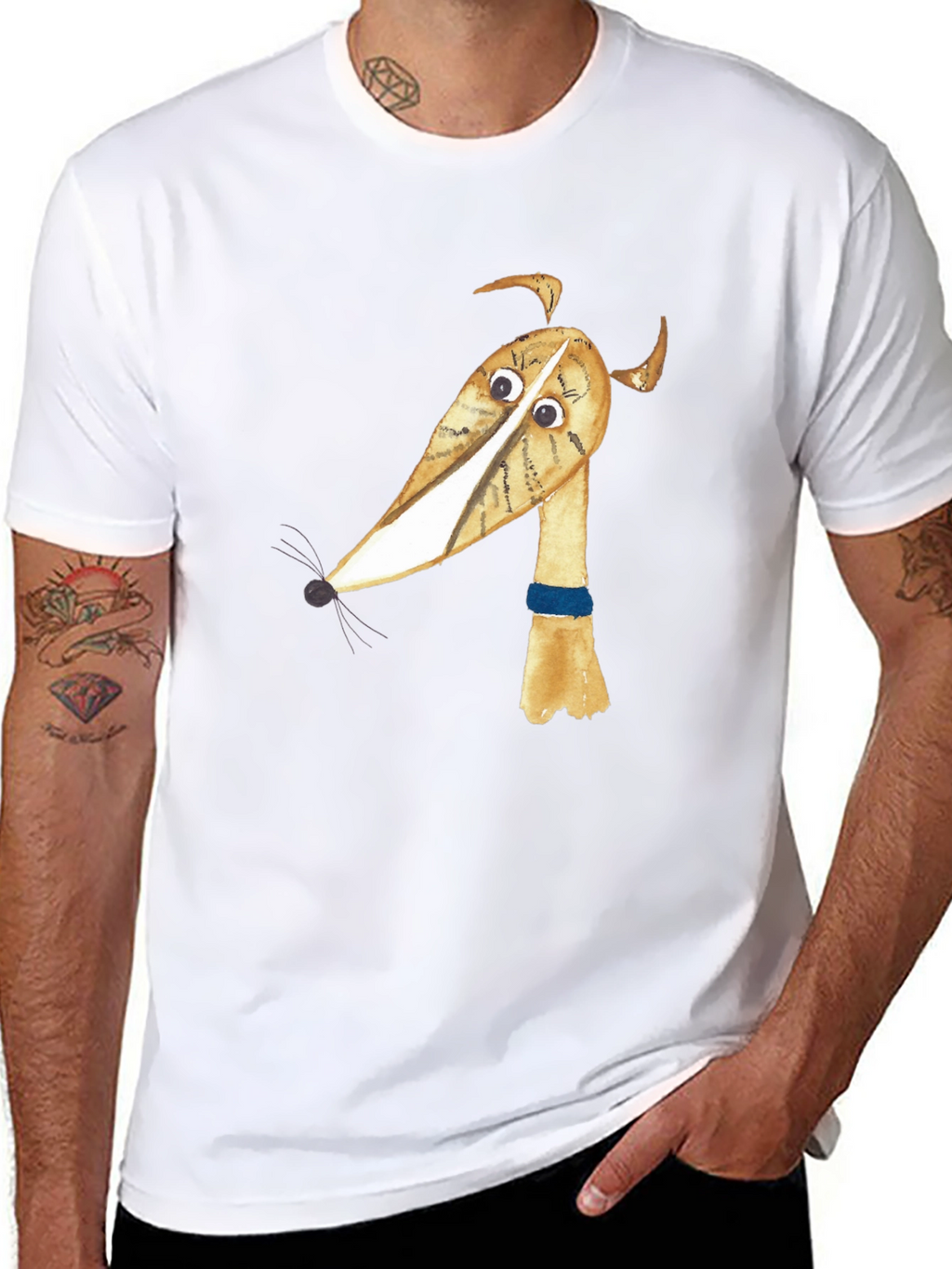 Cartoon Dog Graphic T-Shirt