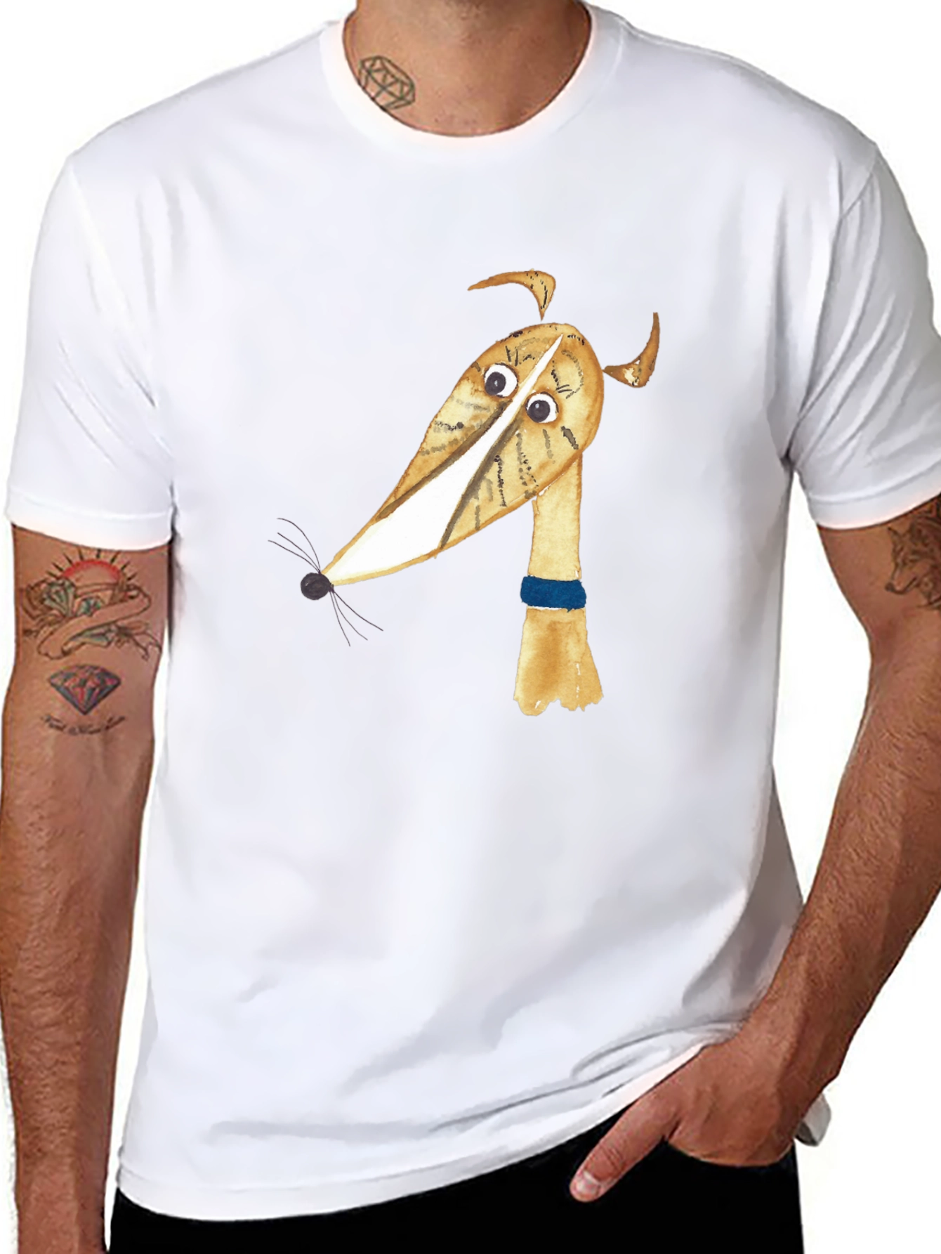 Cartoon Dog Graphic T-Shirt