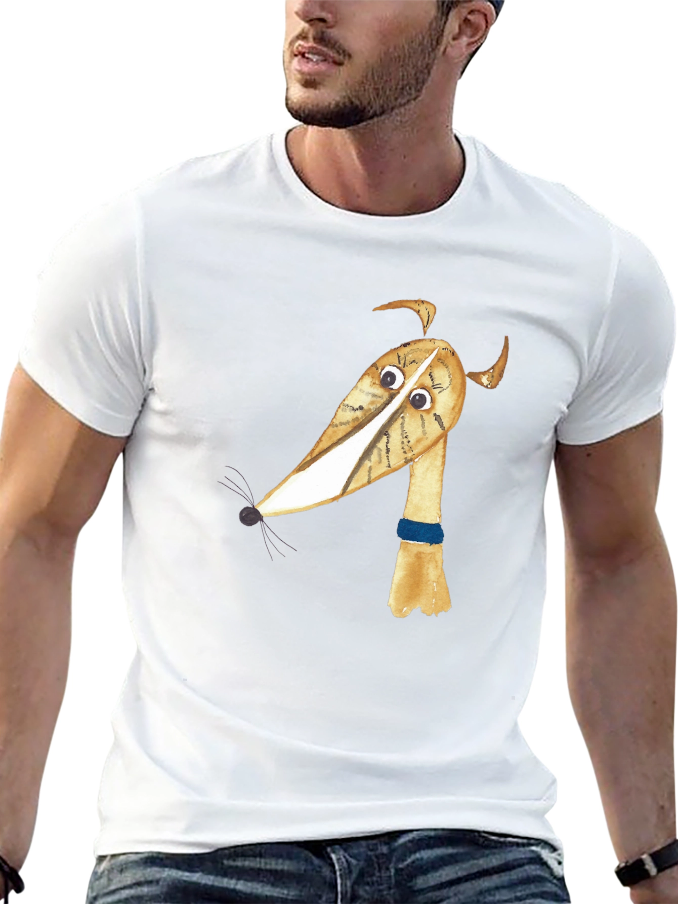 Cartoon Dog Graphic T-Shirt