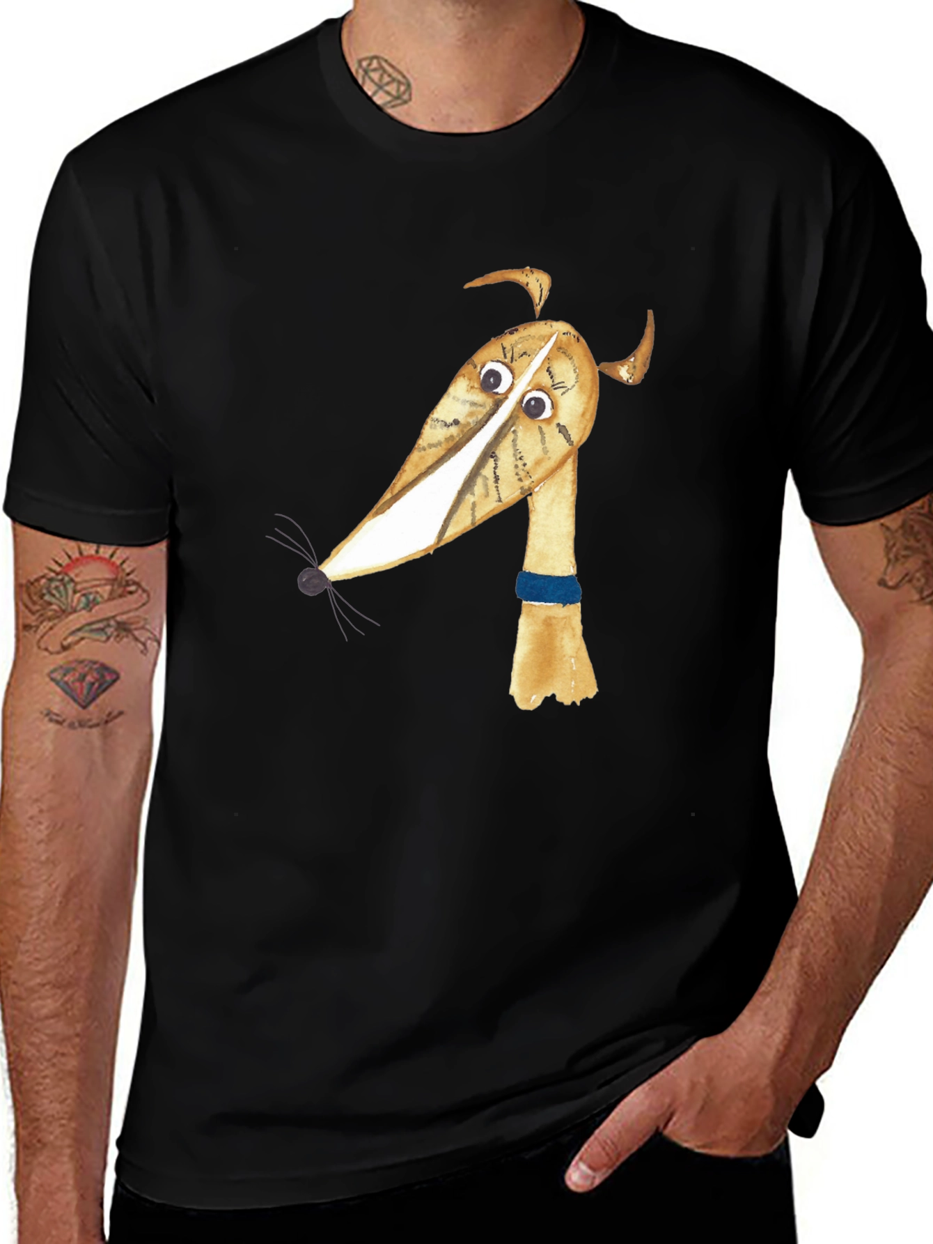 Cartoon Dog Graphic T-Shirt