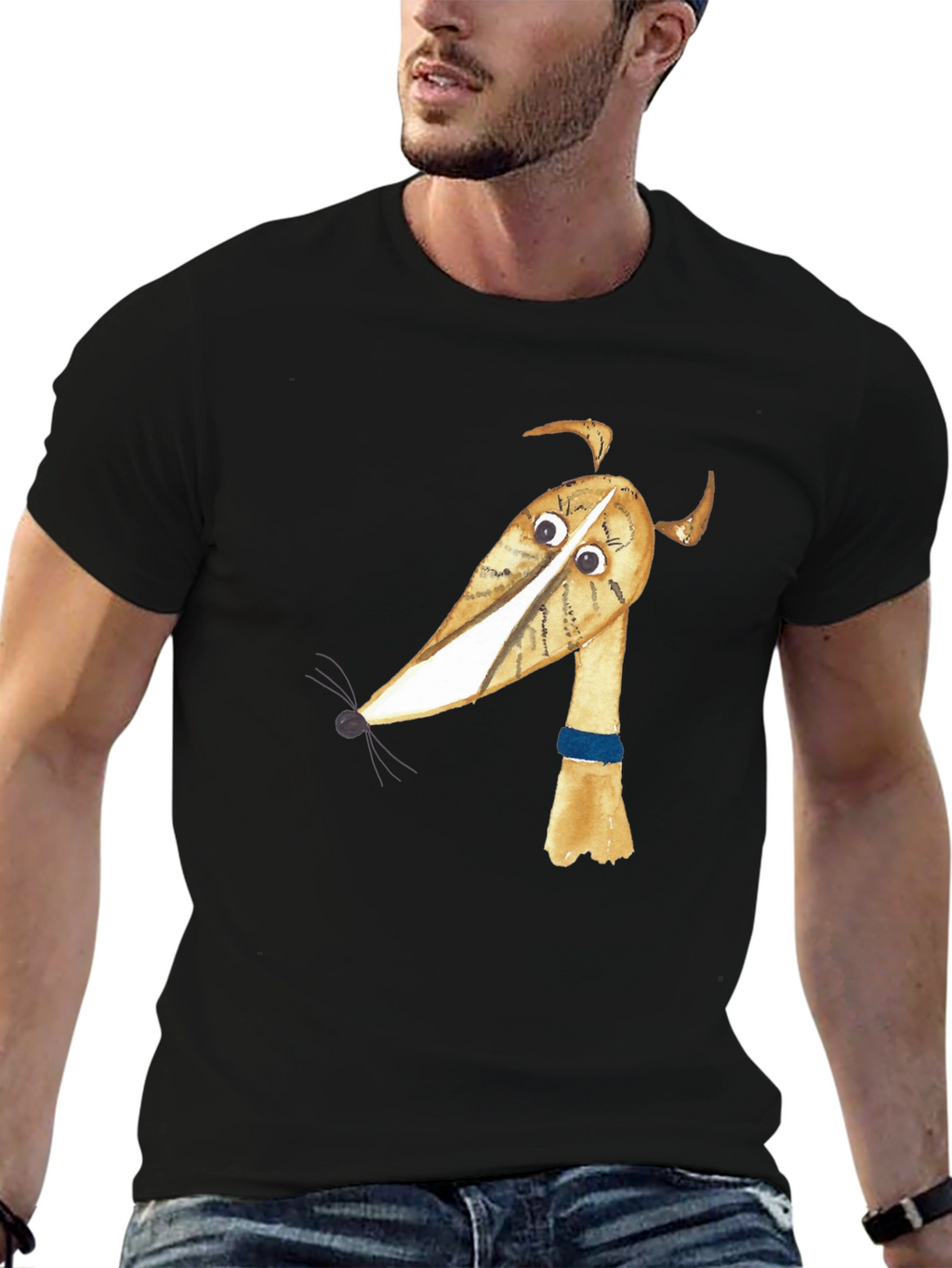 Cartoon Dog Graphic T-Shirt
