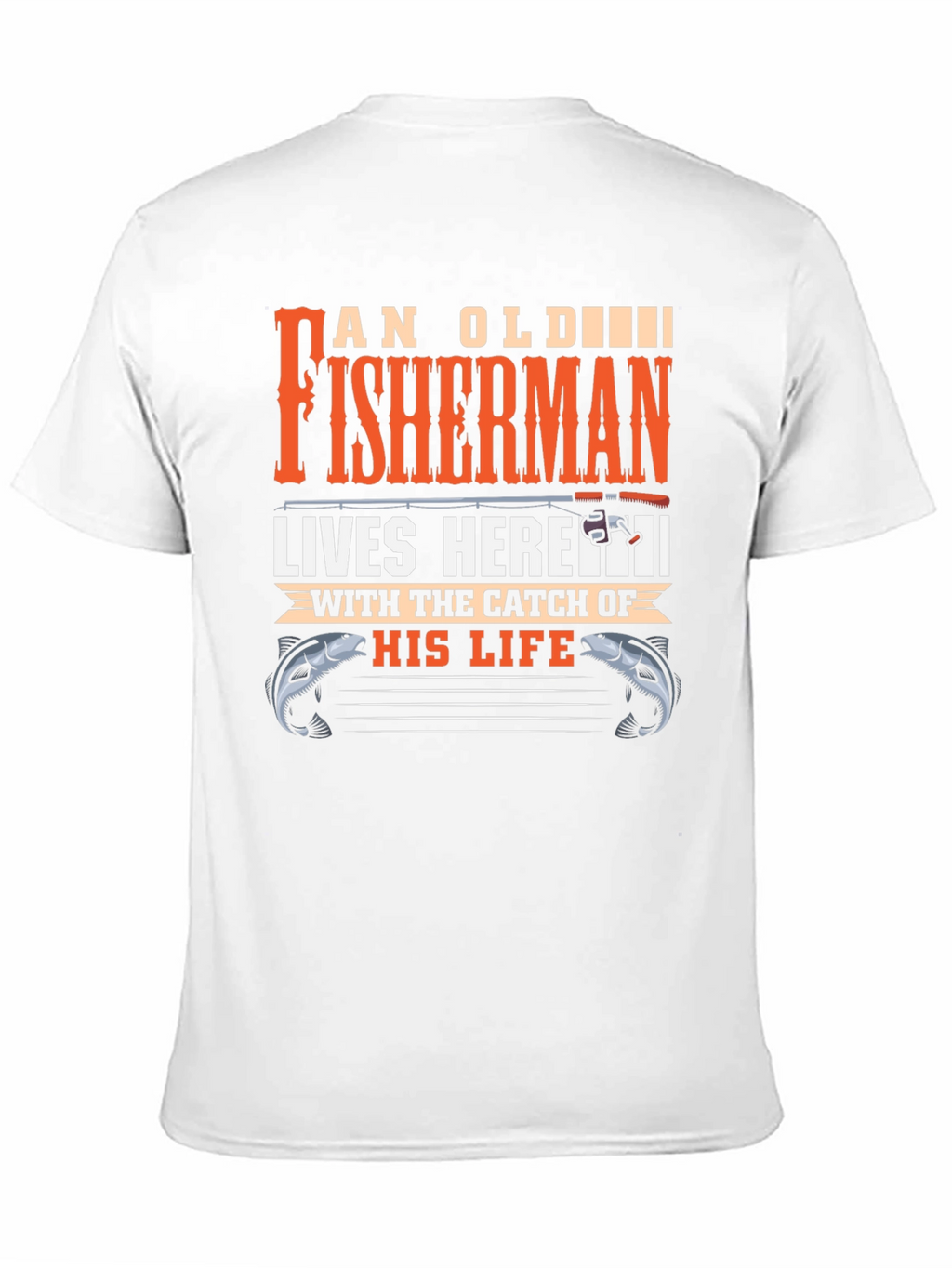 An Old Fisherman Lives Here Graphic Tee