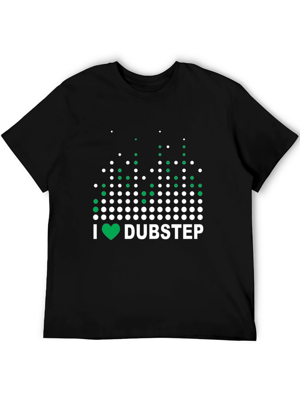 I Love Dubstep Music Graphic Tee - Black