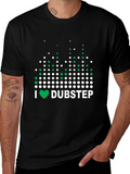 I Love Dubstep Music Graphic Tee - Black