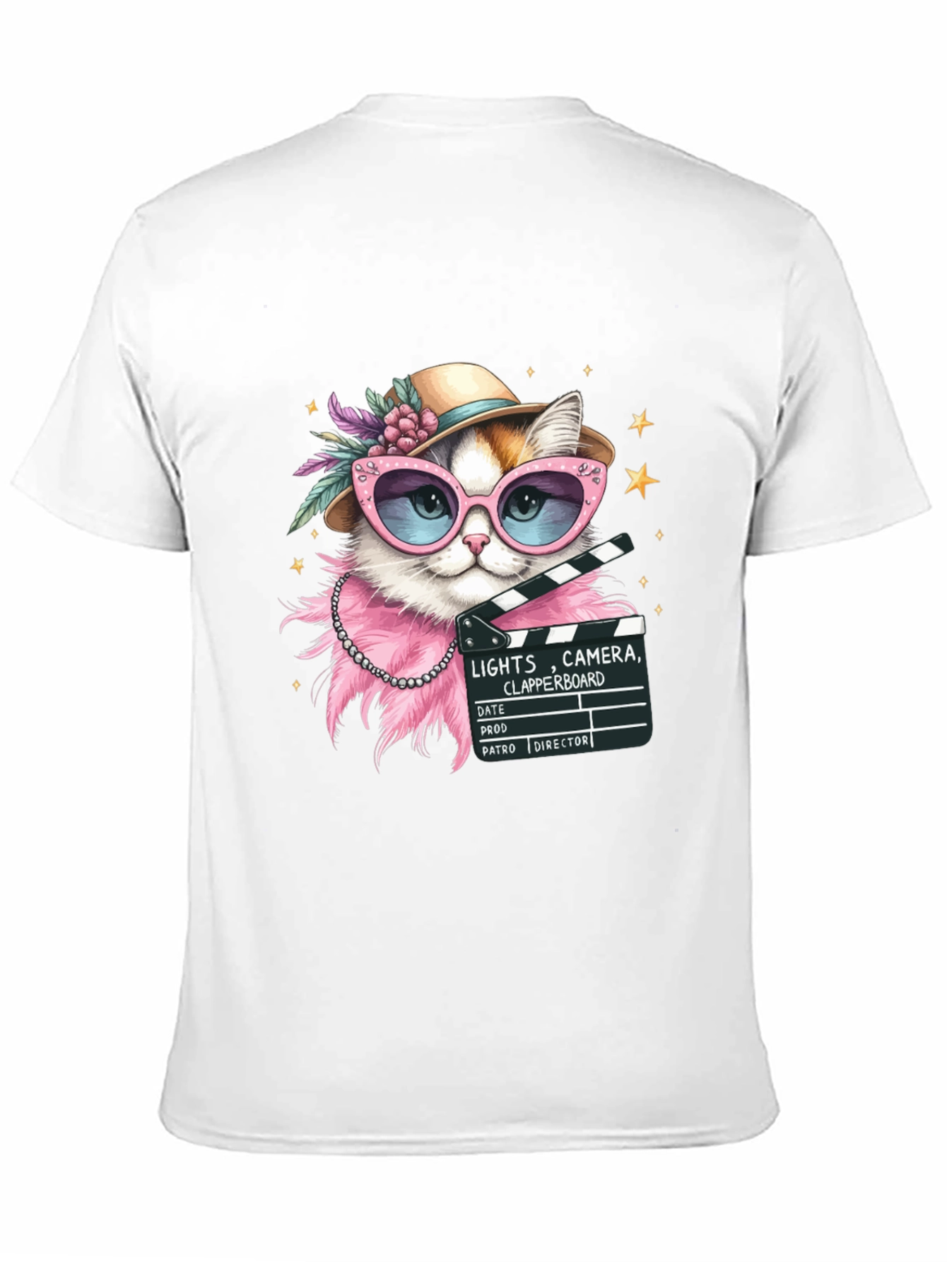 Cat Director T-Shirt - Lights Camera Action!