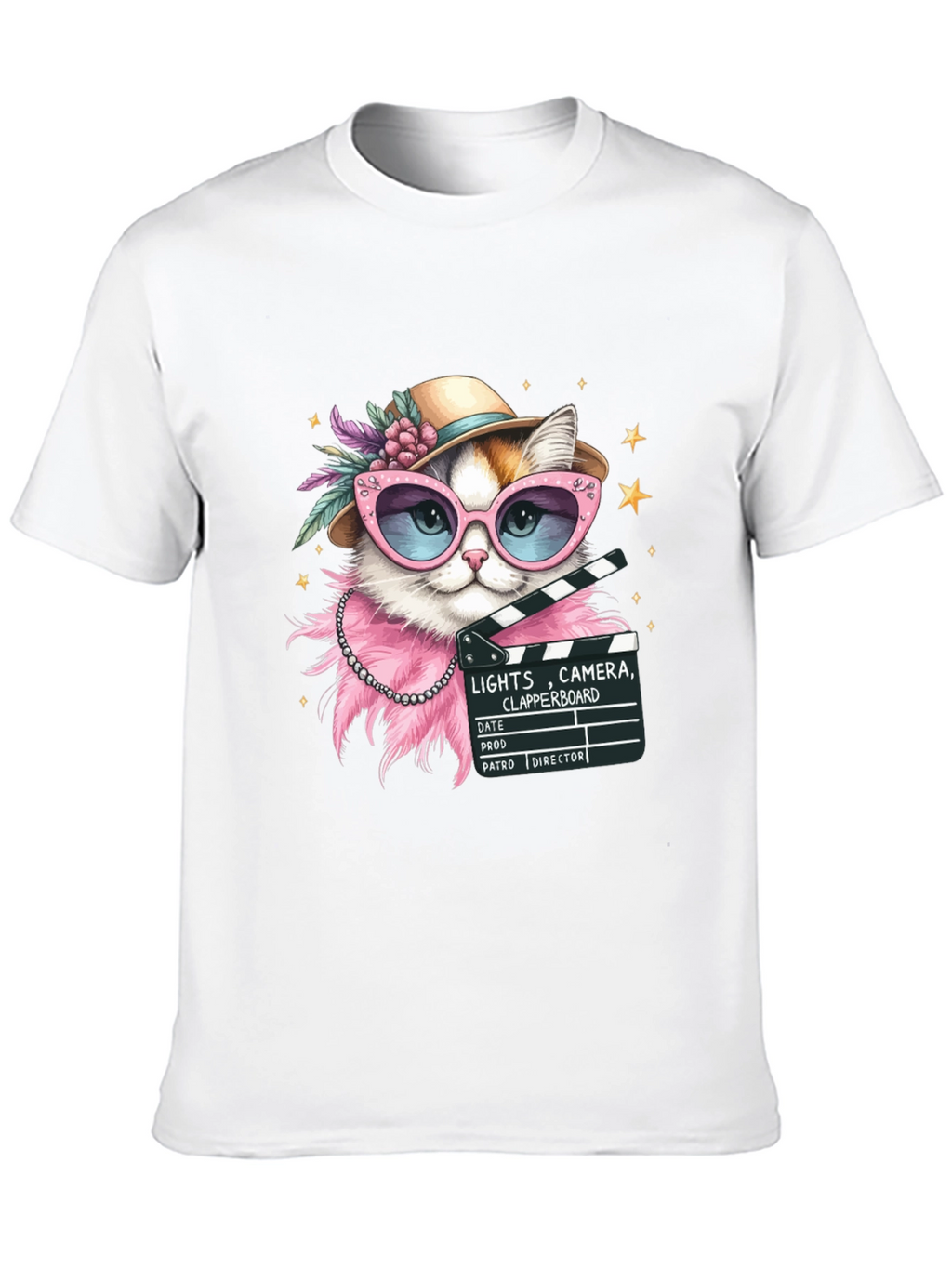 Cat Director T-Shirt - Lights Camera Action!