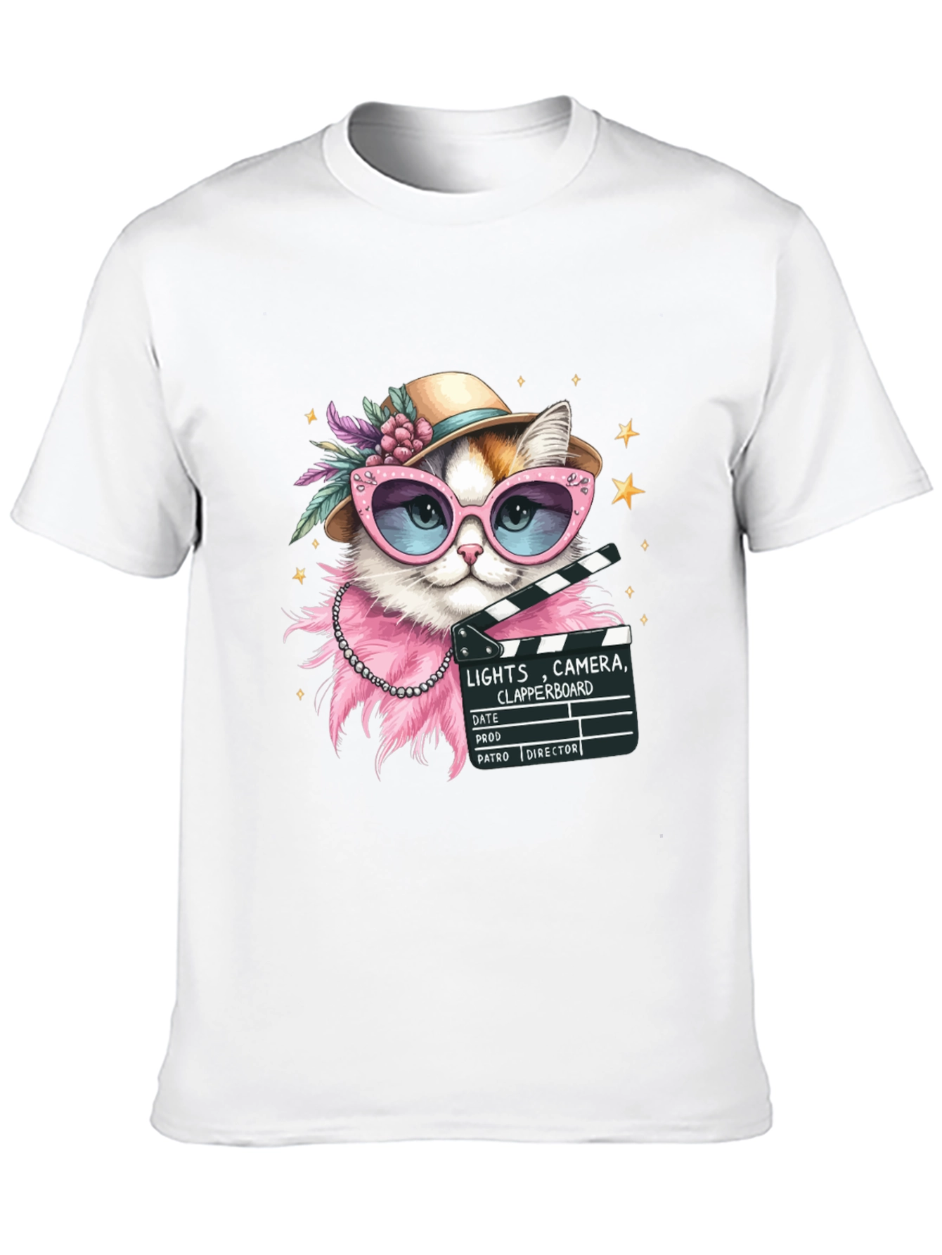 Cat Director T-Shirt - Lights Camera Action!