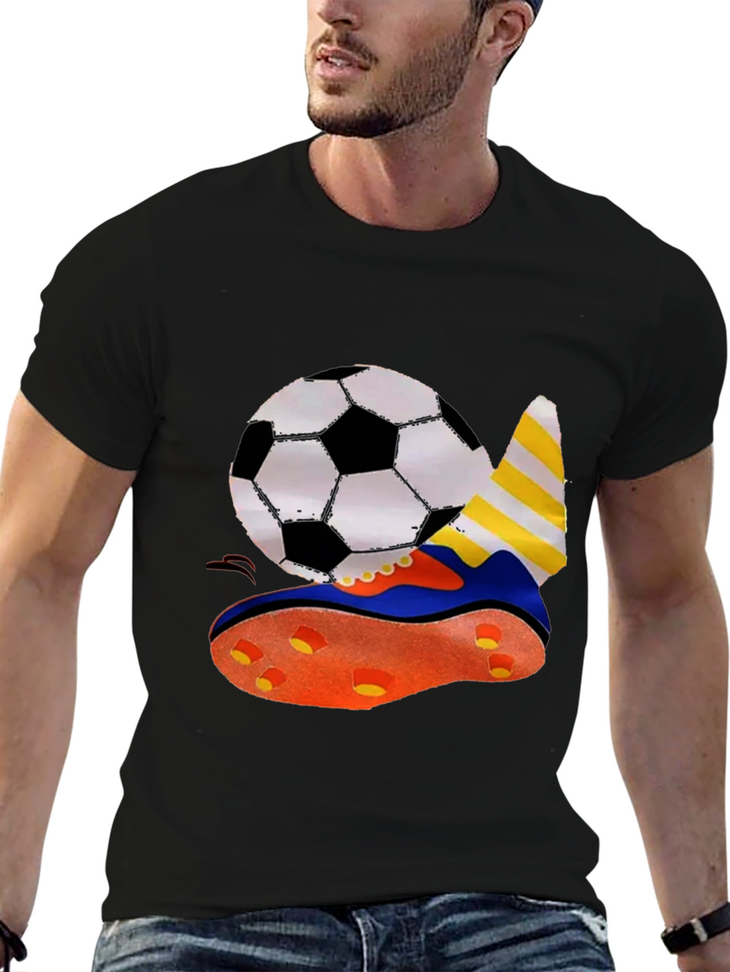 Soccer Ball & Shoe Graphic T-Shirt