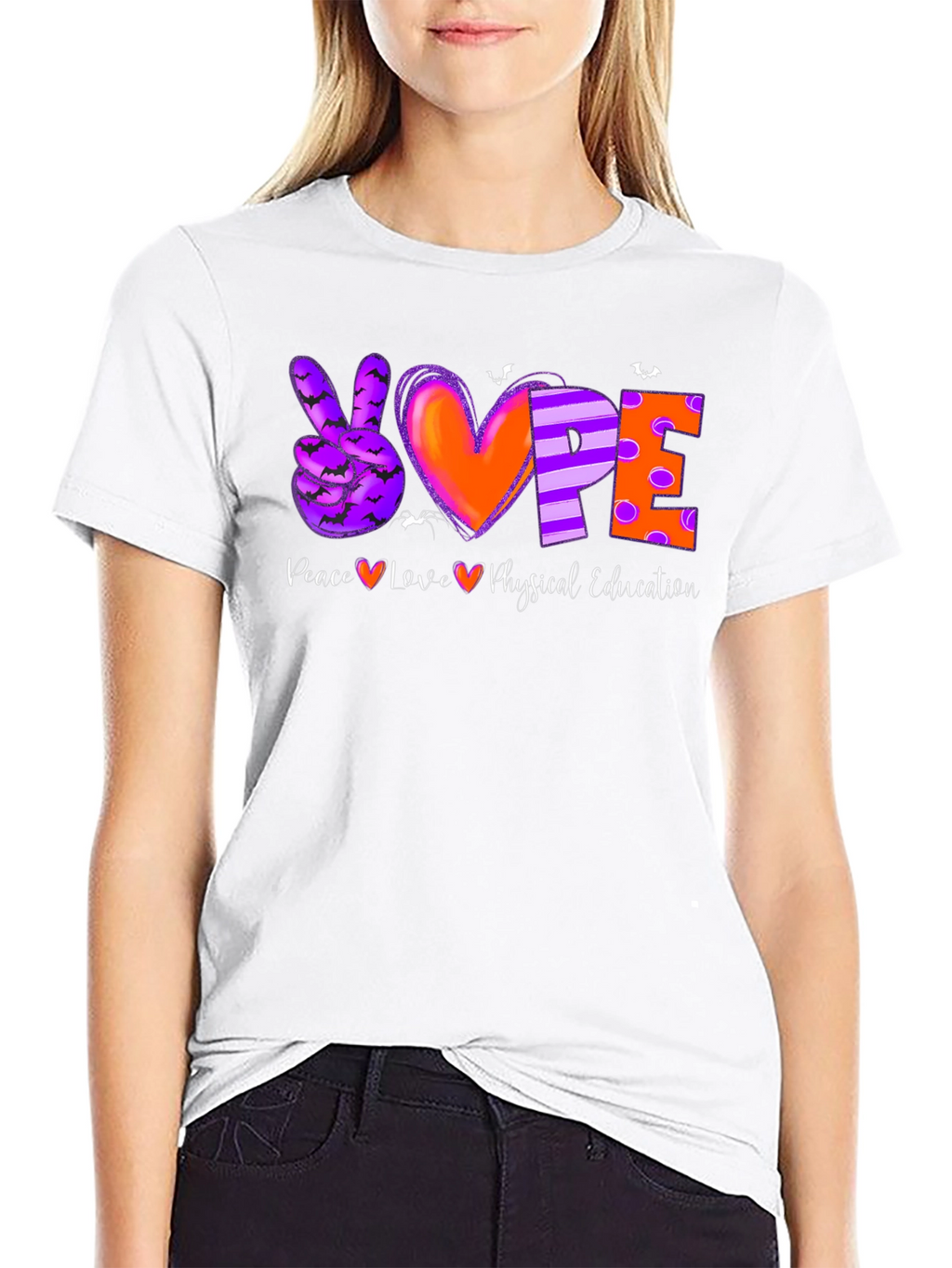 Peace Love Physical Education Halloween T-Shirt