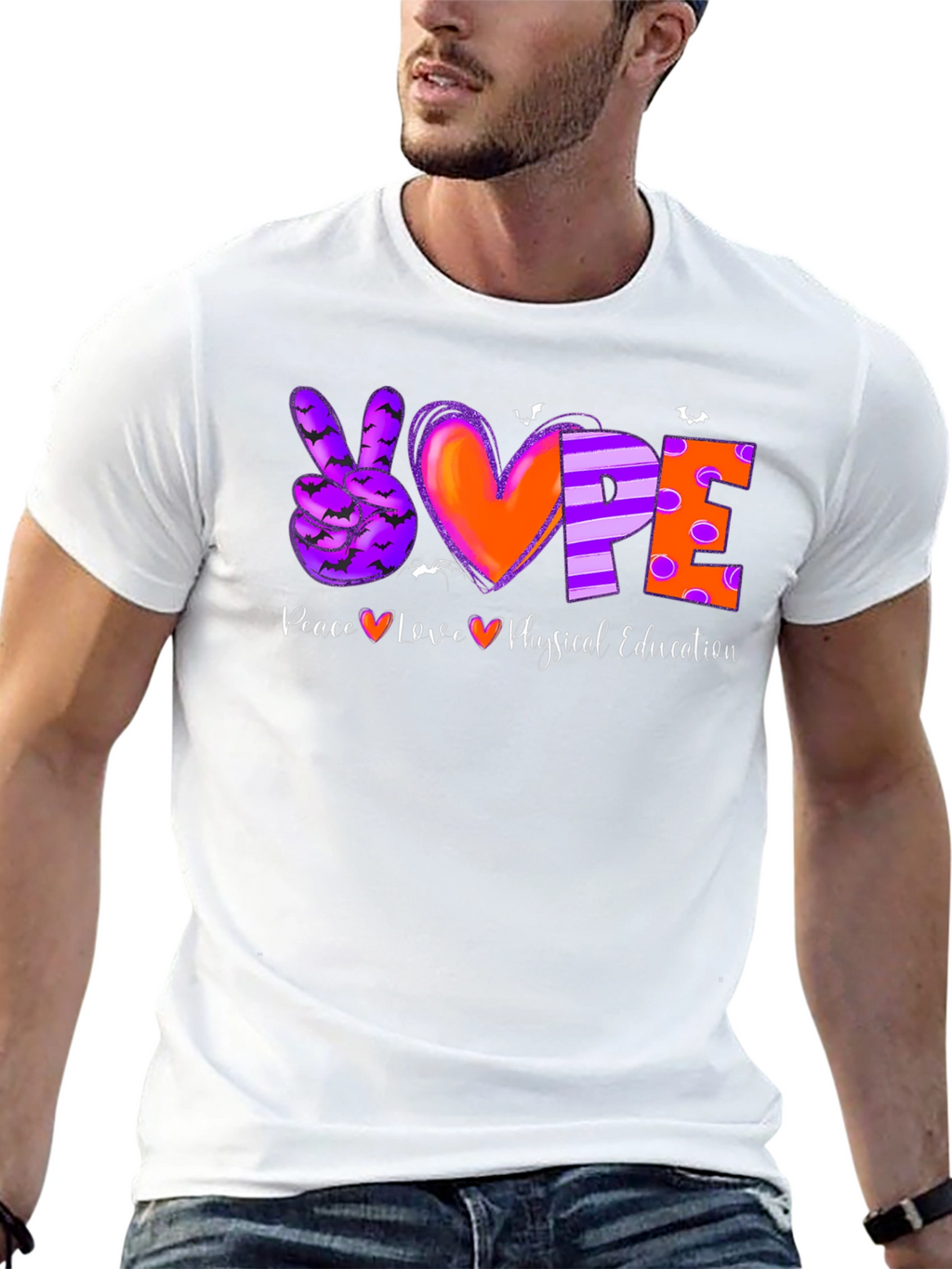 Peace Love Physical Education Halloween T-Shirt