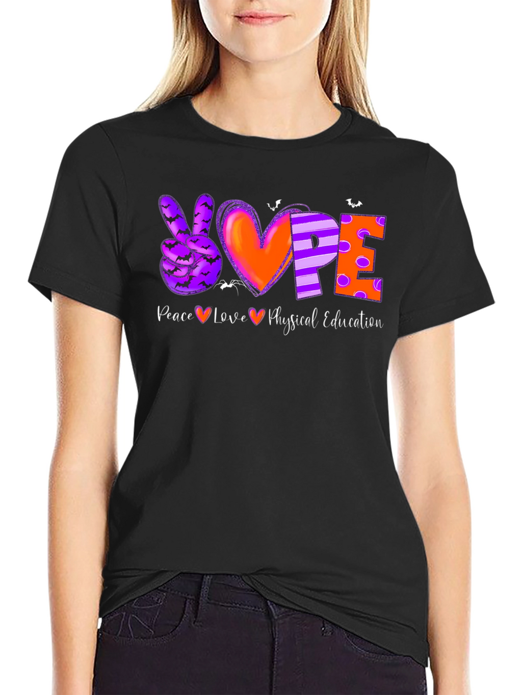 Peace Love Physical Education Halloween T-Shirt