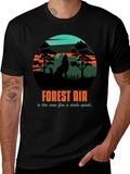 Forest Air Graphic Tee - Nature Wolf Design