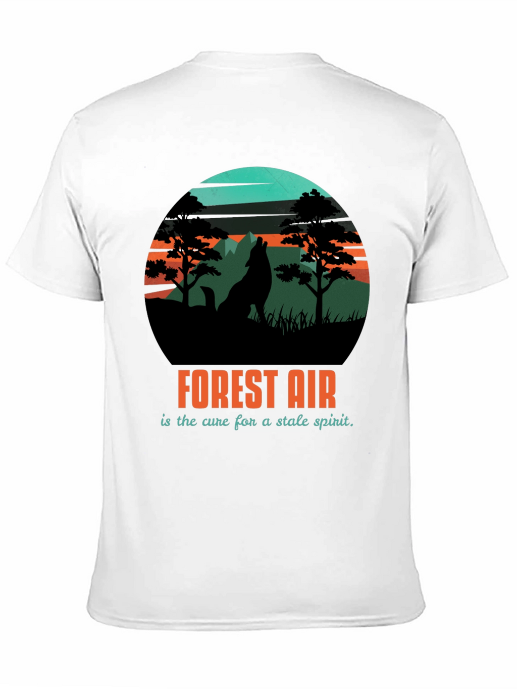 Forest Air Graphic Tee - Nature Wolf Design