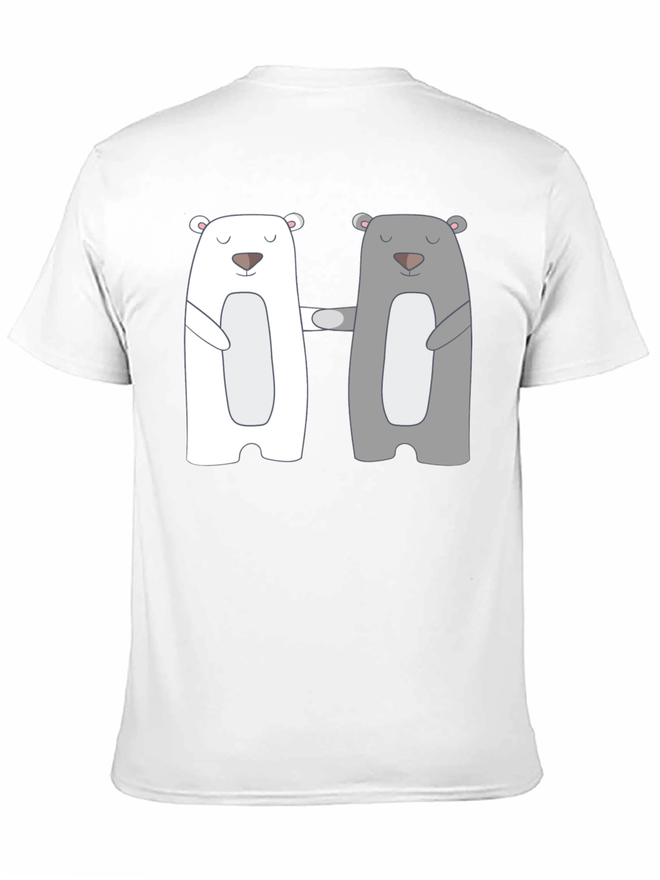 Bear Hug T-Shirt - Cute Cartoon Couple Tee