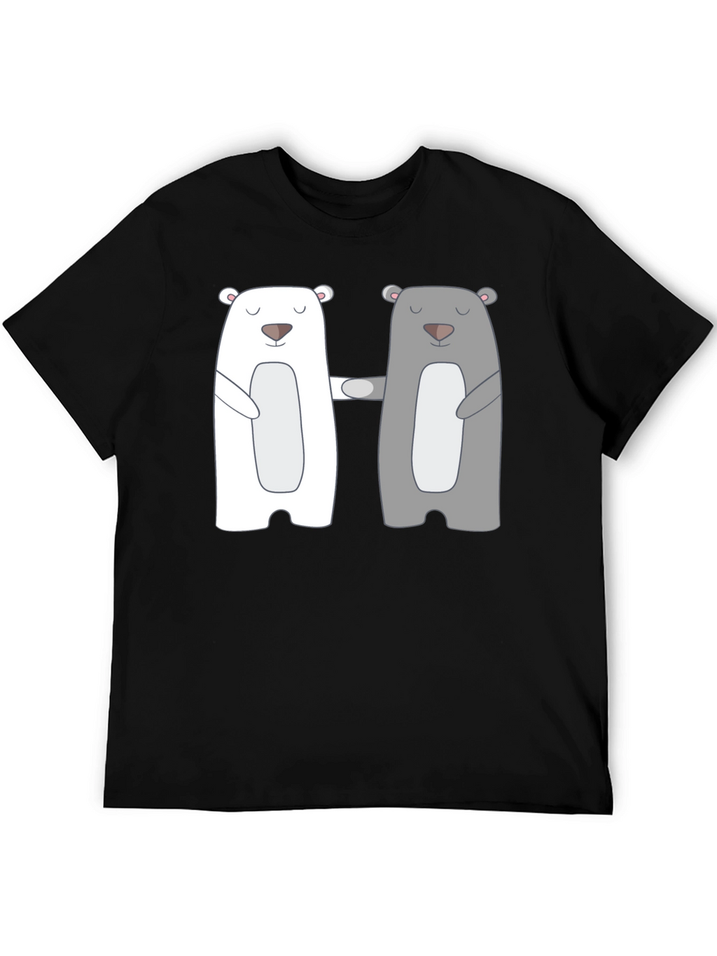 Bear Hug T-Shirt - Cute Cartoon Couple Tee