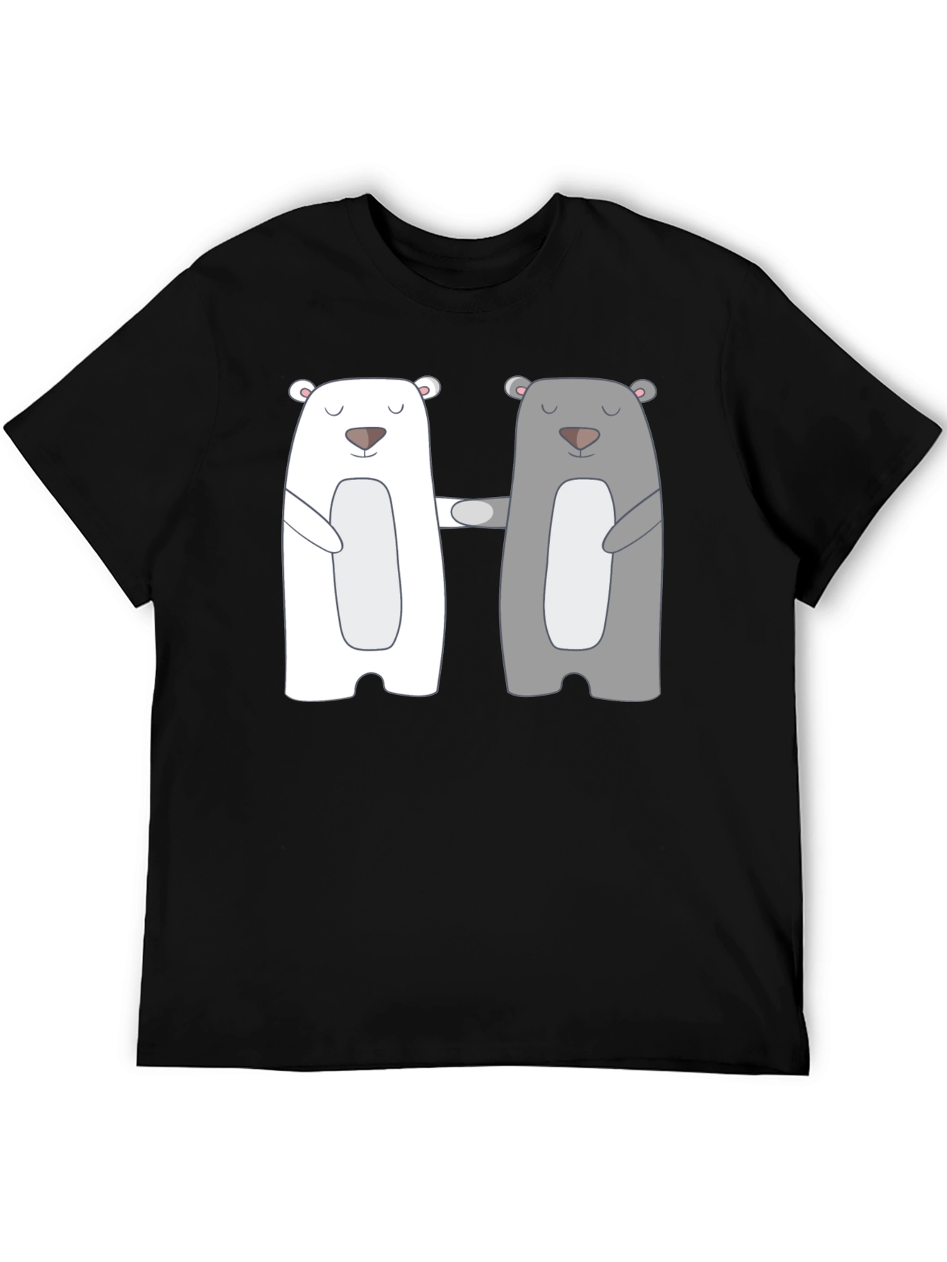 Bear Hug T-Shirt - Cute Cartoon Couple Tee