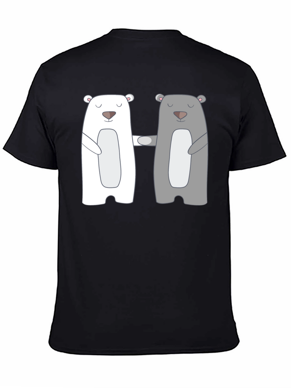 Bear Hug T-Shirt - Cute Cartoon Couple Tee