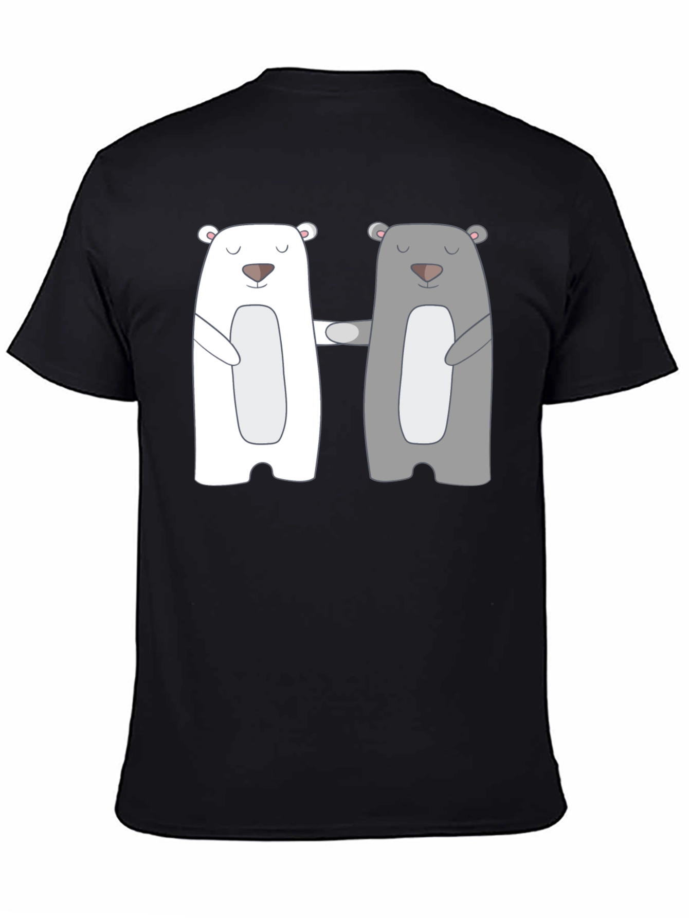 Bear Hug T-Shirt - Cute Cartoon Couple Tee