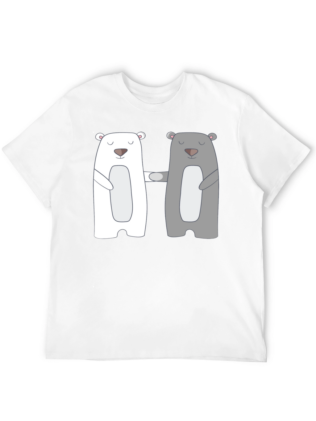 Bear Hug T-Shirt - Cute Cartoon Couple Tee