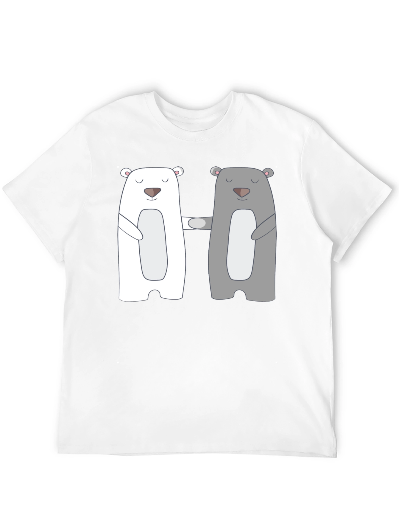Bear Hug T-Shirt - Cute Cartoon Couple Tee