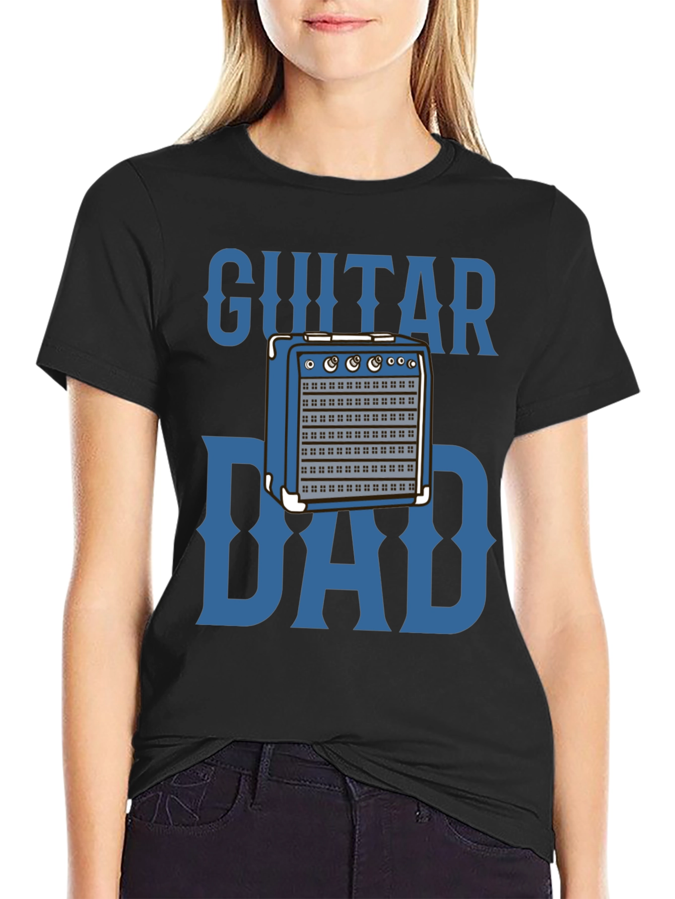 Guitar Dad Graphic Tee - Music Lover Fathers Day Gift