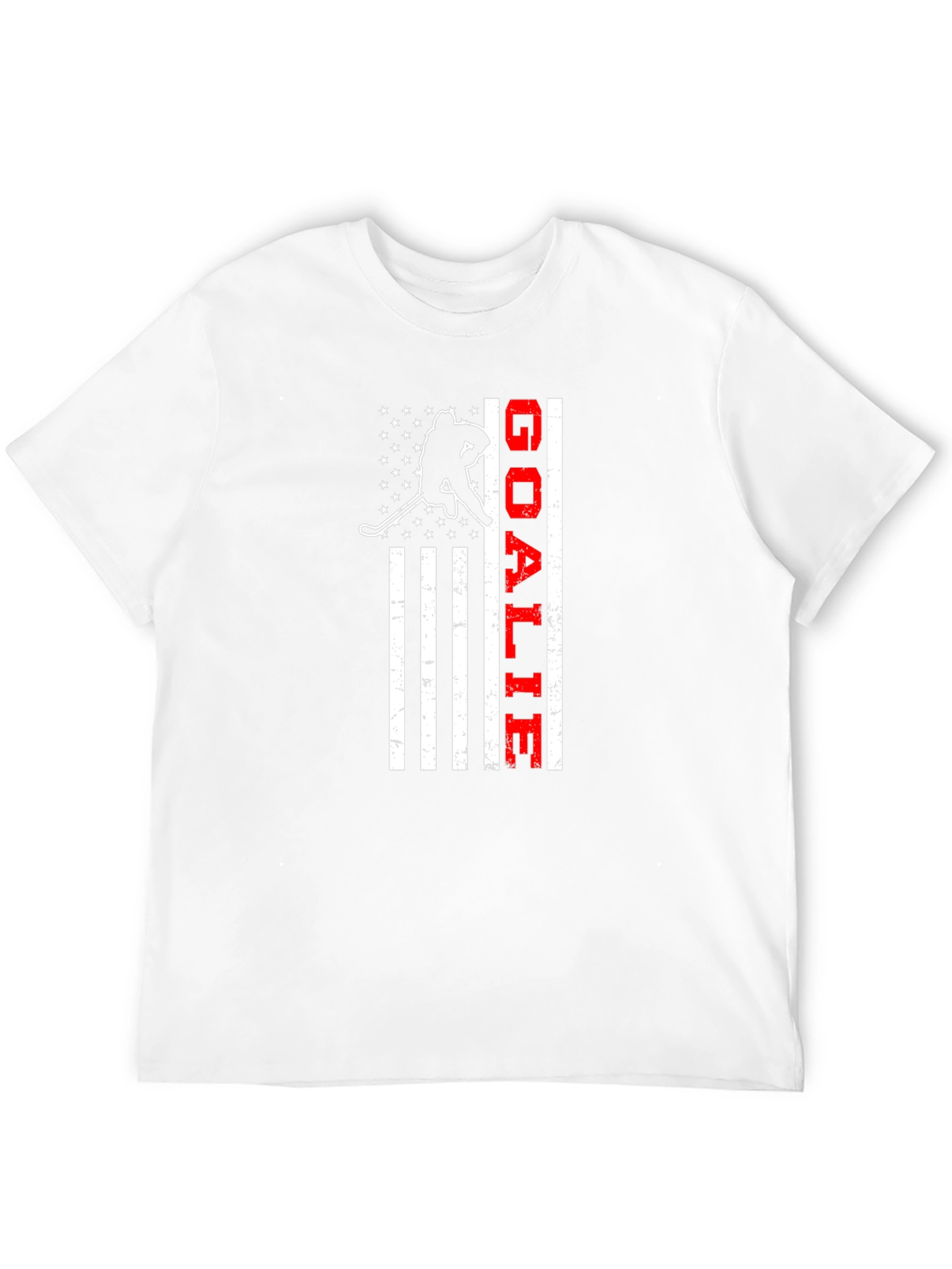 Hockey Goalie American Flag T-Shirt
