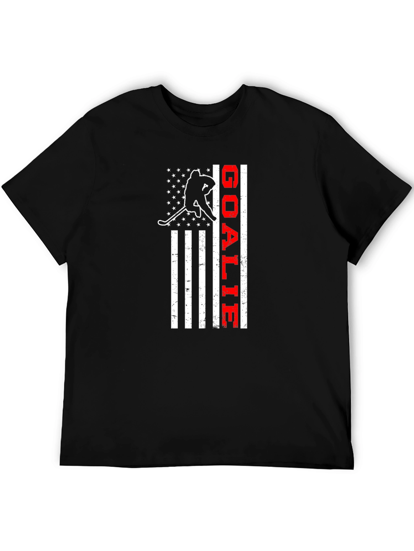 Hockey Goalie American Flag T-Shirt