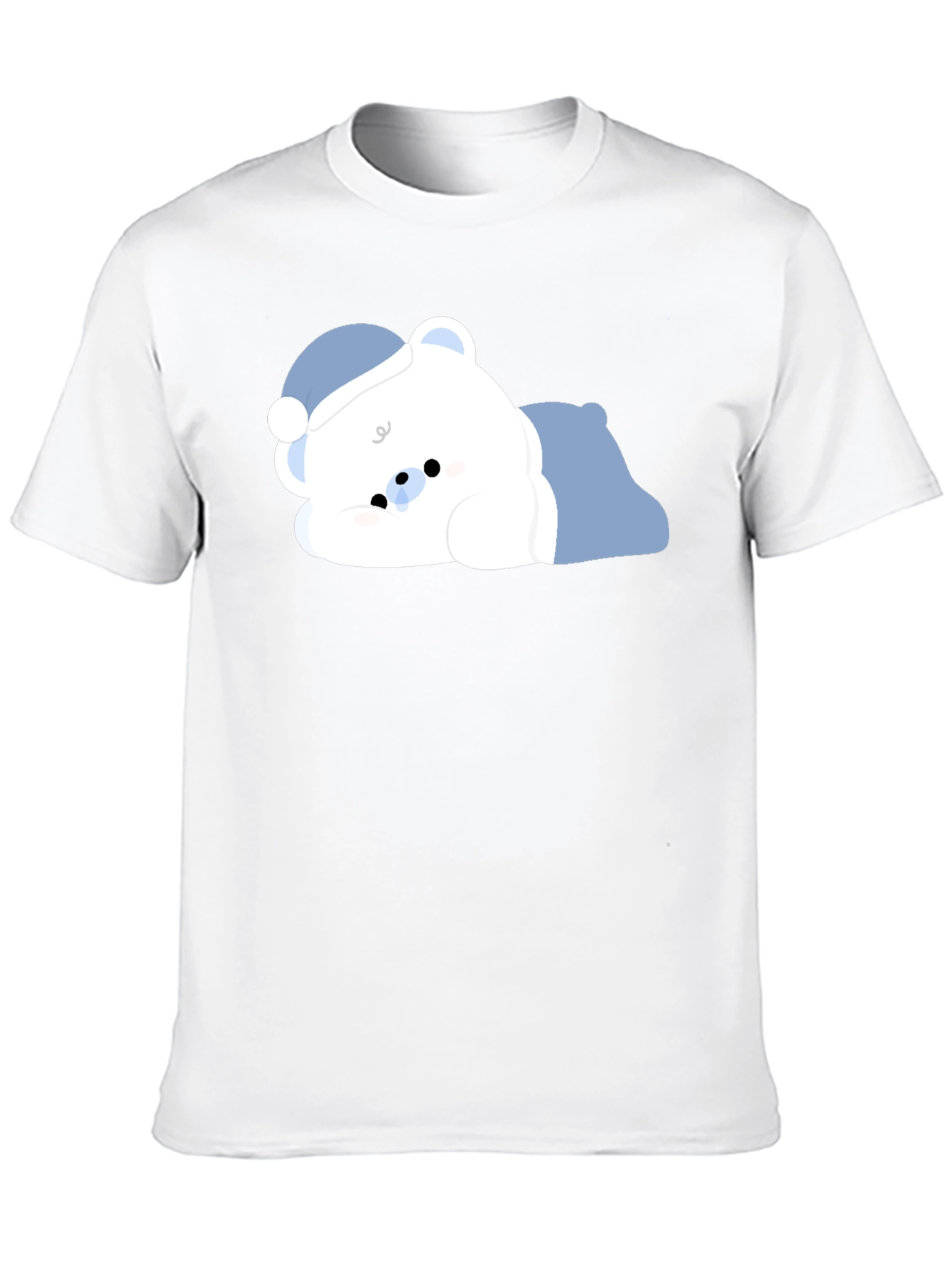 Cute Sleeping Bear Black T-Shirt