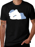 Cute Sleeping Bear Black T-Shirt