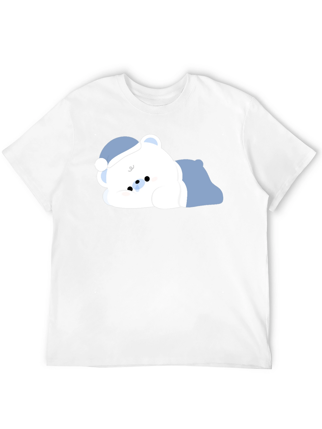 Cute Sleeping Bear Black T-Shirt