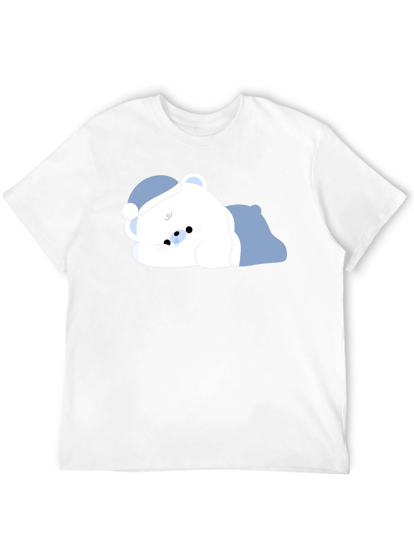 Cute Sleeping Bear Black T-Shirt