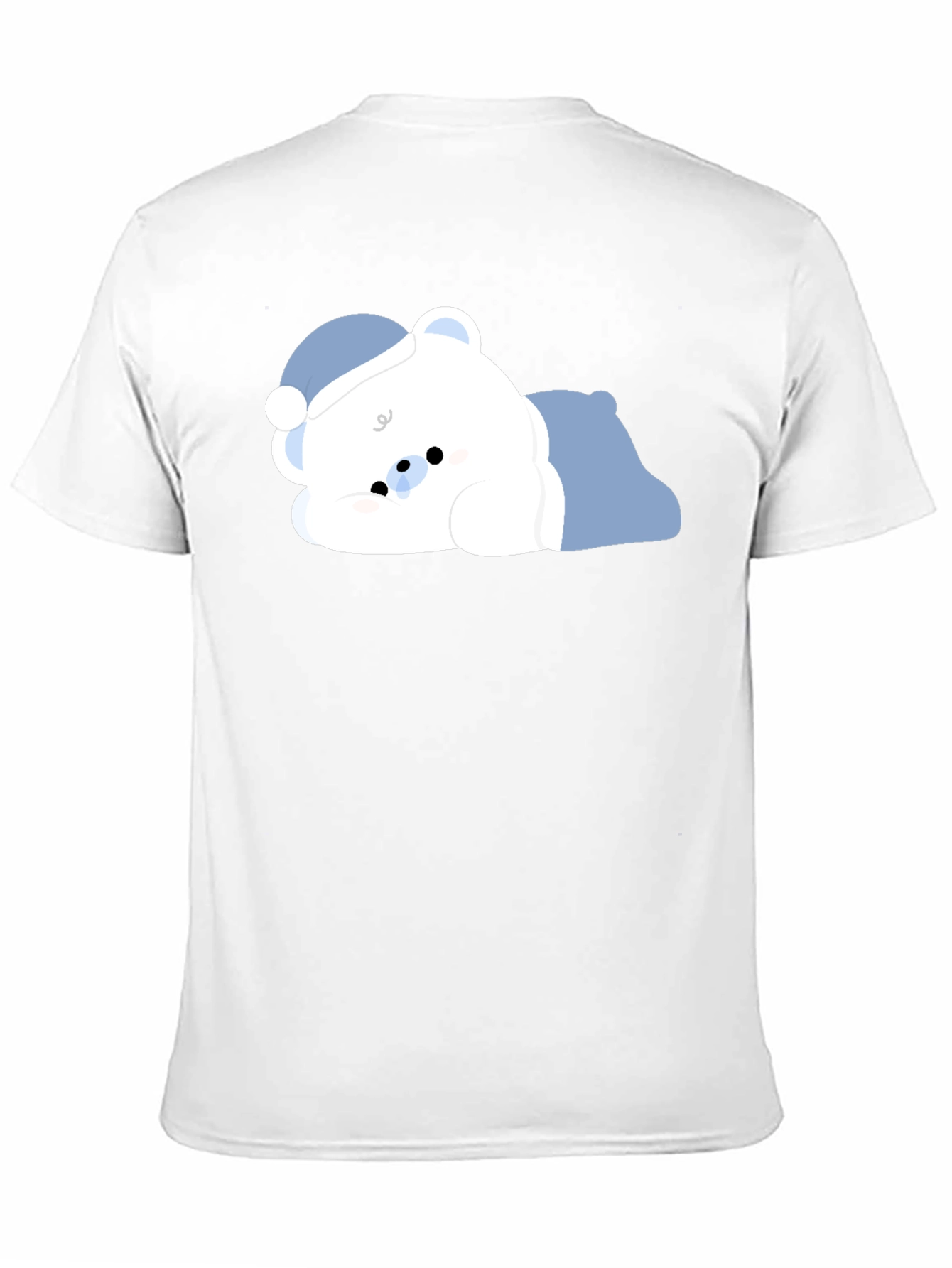 Cute Sleeping Bear Black T-Shirt