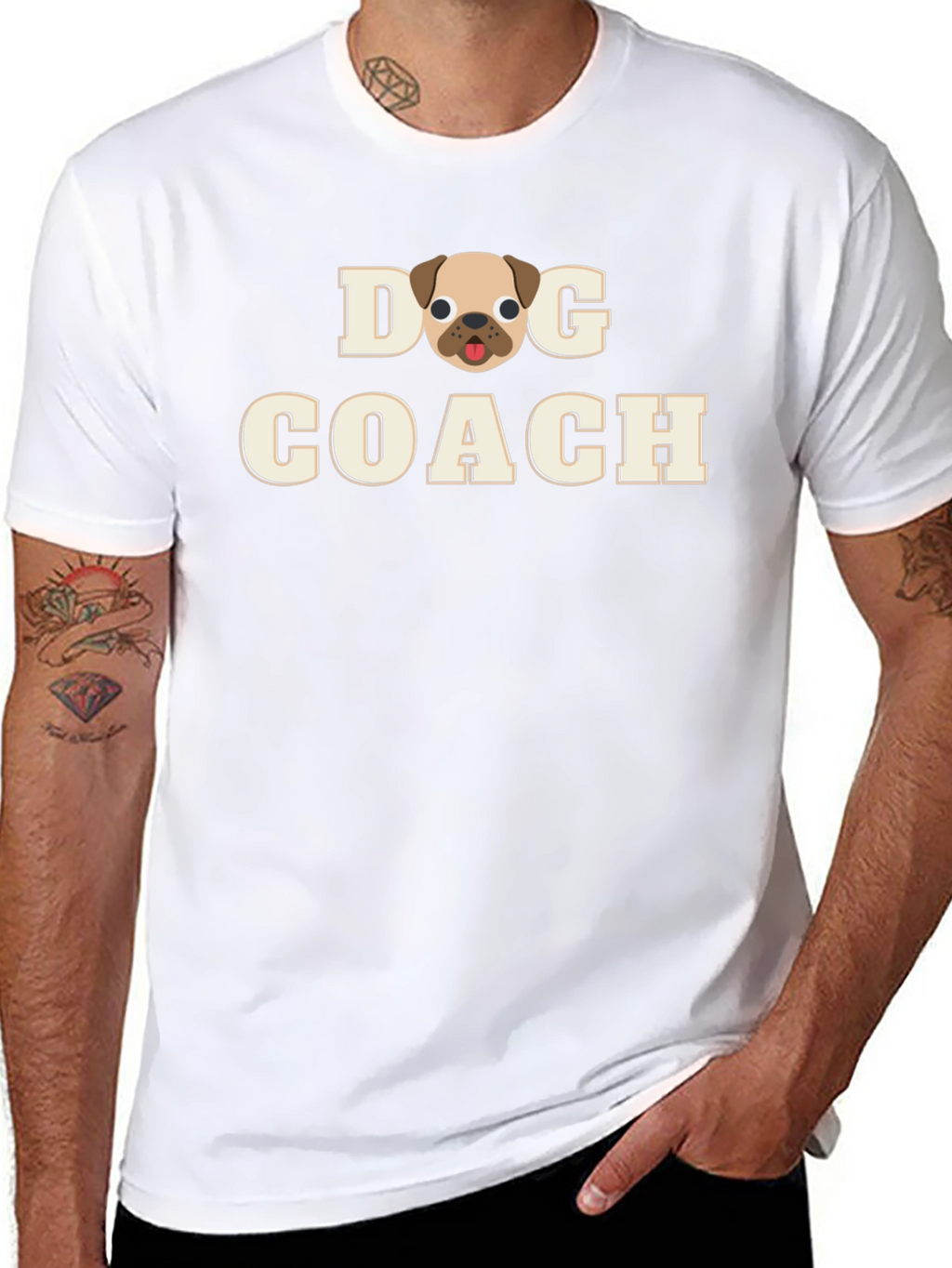 Dog Coach T-Shirt - Black Cotton Tee