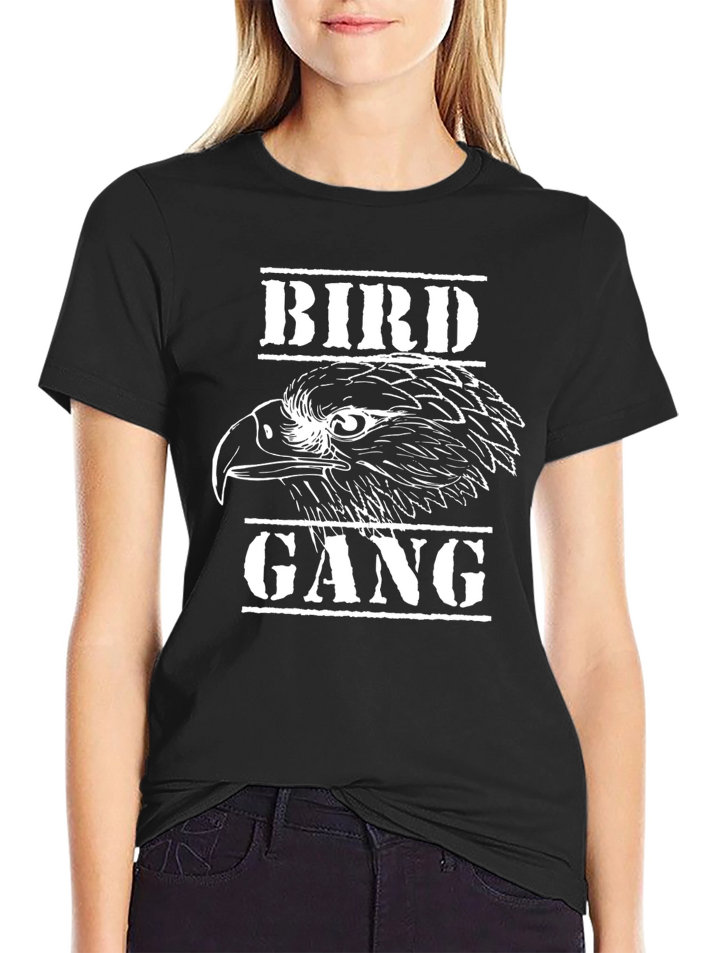 Bird Gang Graphic T-Shirt - Black Tee