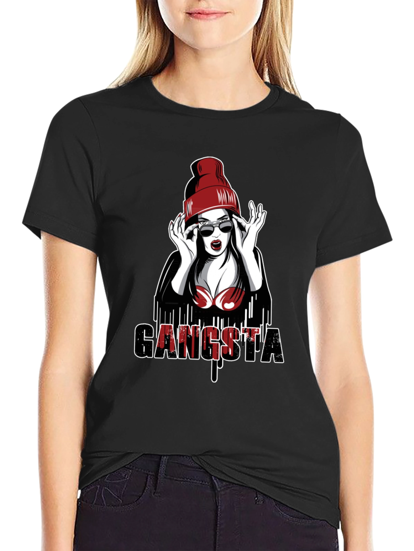 Gangsta Girl Graphic Tee - Edgy Streetwear
