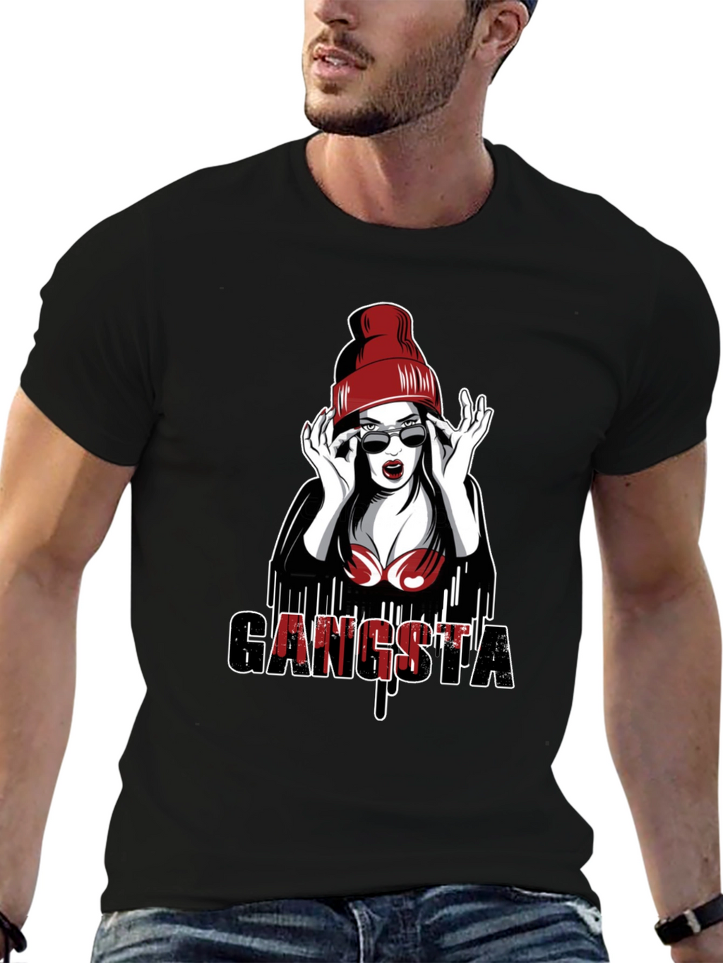 Gangsta Girl Graphic Tee - Edgy Streetwear