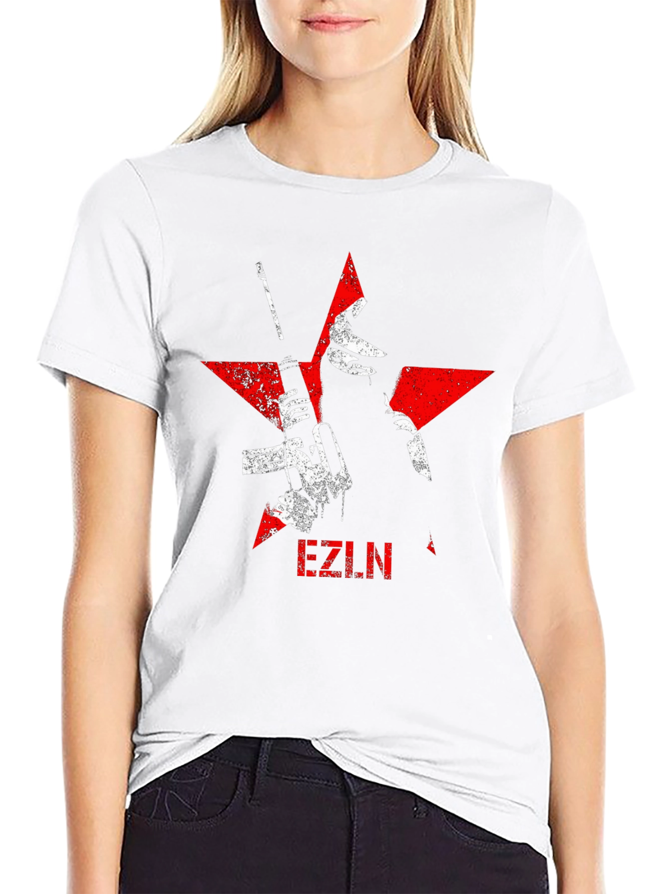EZLN Graphic Tee - Red Star Black T-Shirt