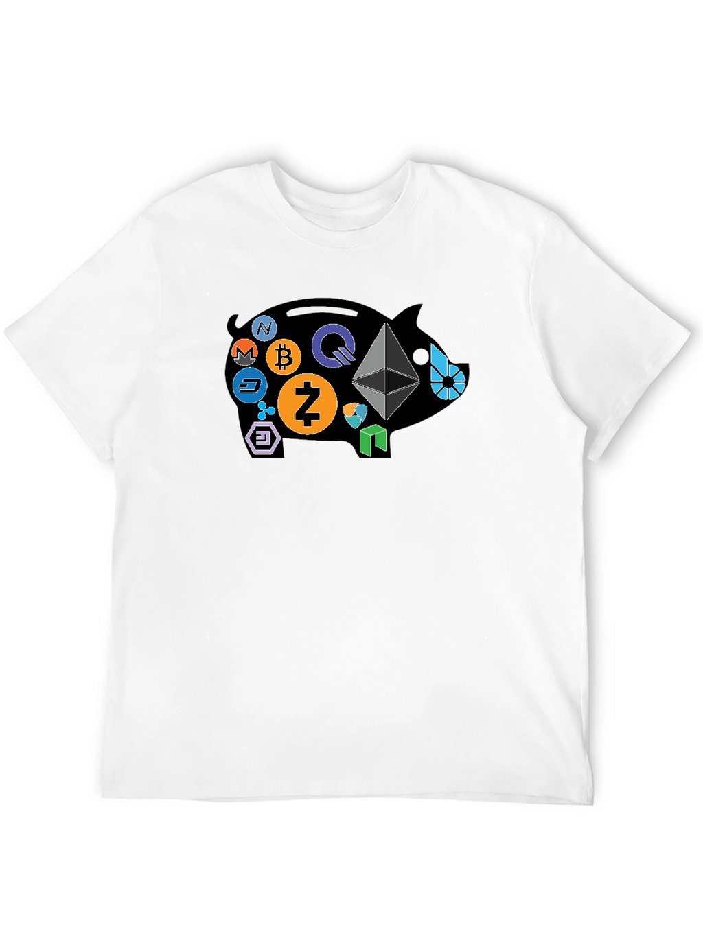 Crypto Piggy Bank Black T-Shirt