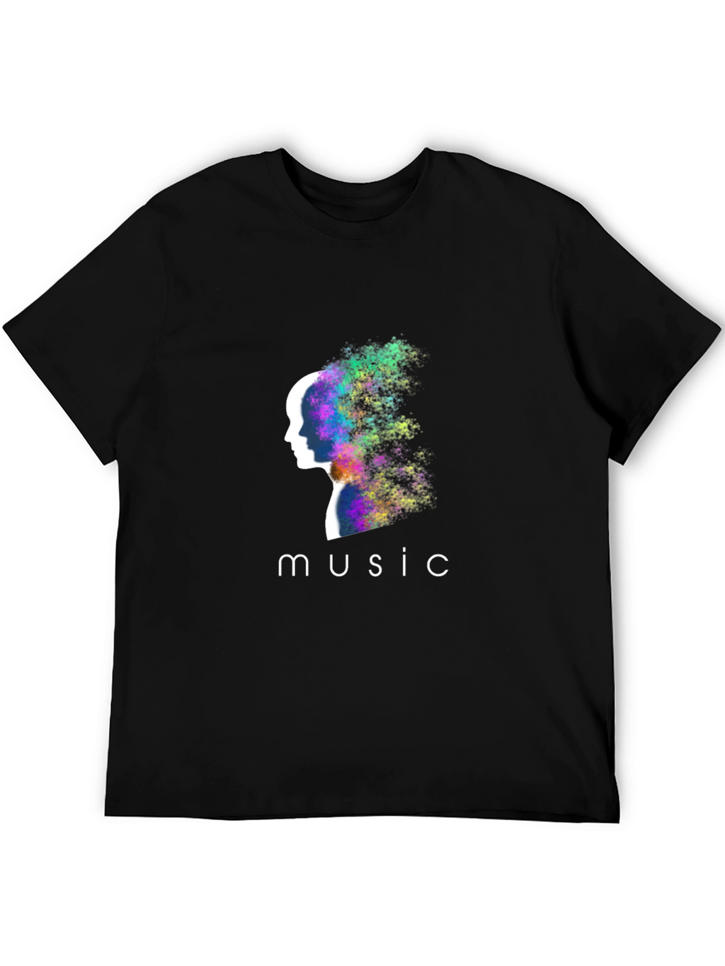 Music Mind Black T-Shirt - Artistic Design