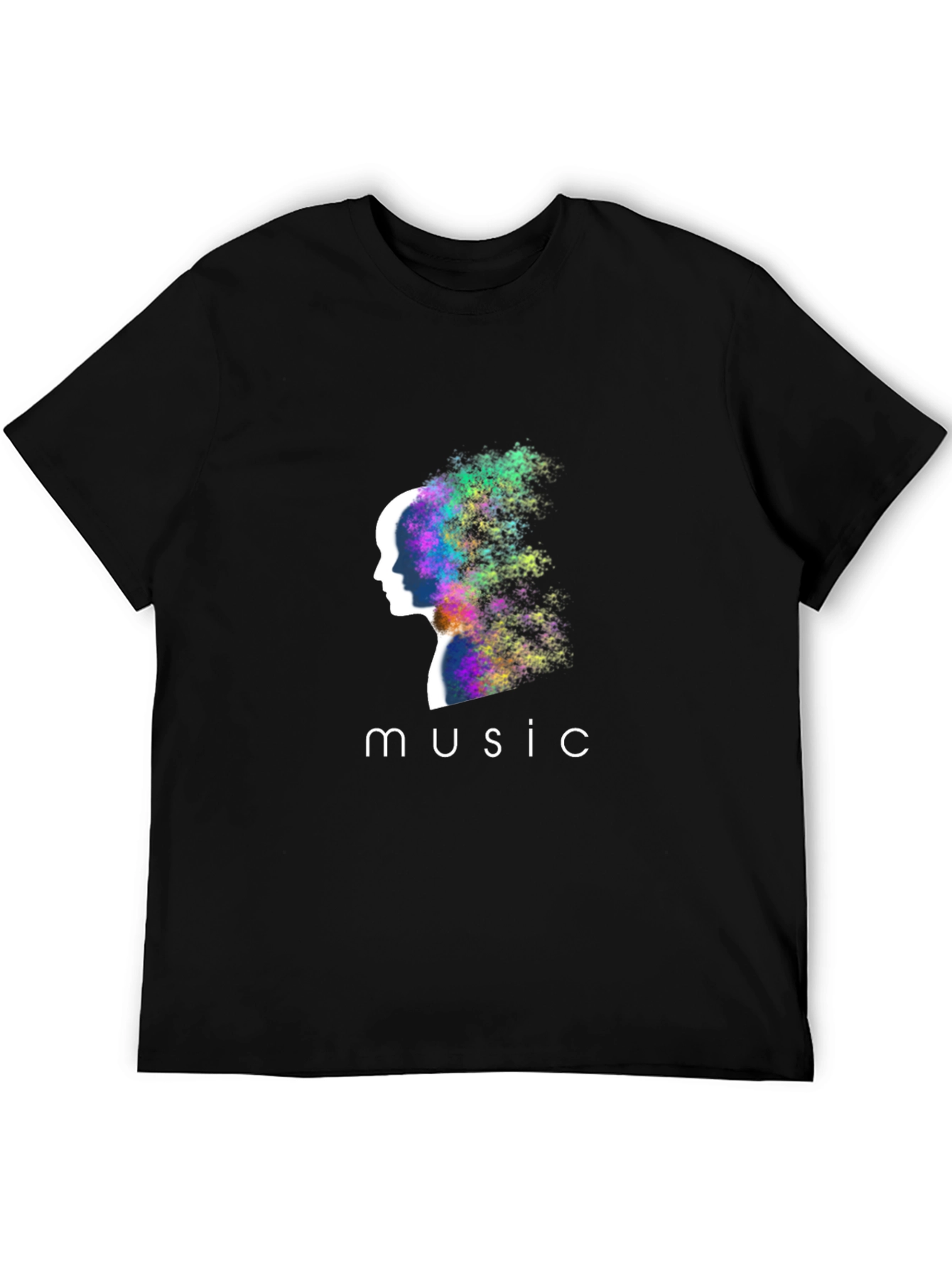 Music Mind Black T-Shirt - Artistic Design