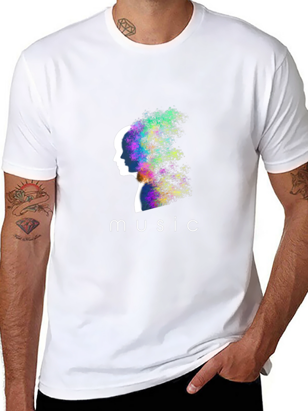 Music Mind Black T-Shirt - Artistic Design
