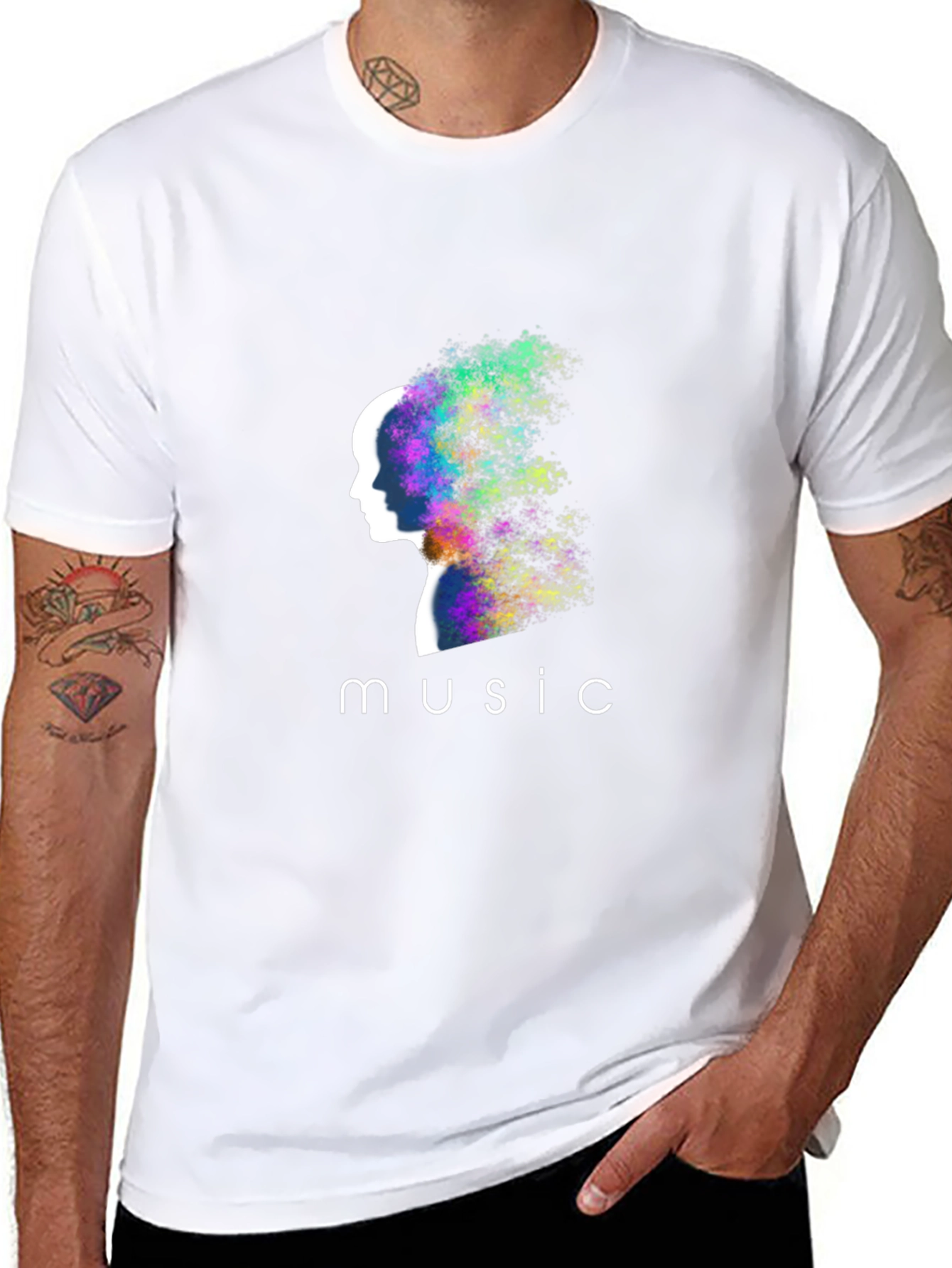 Music Mind Black T-Shirt - Artistic Design