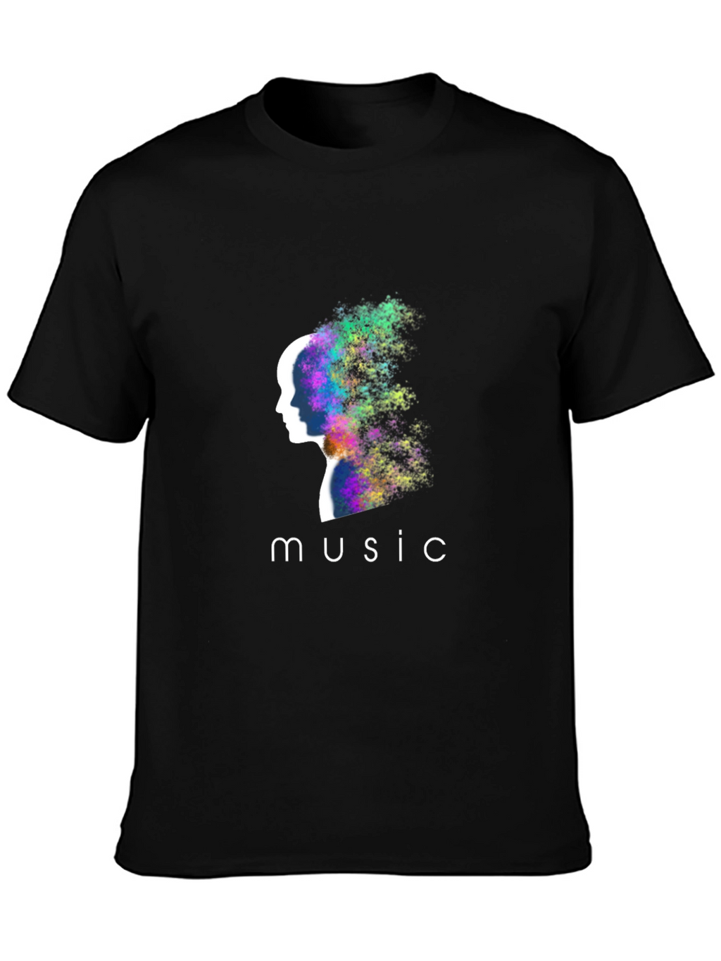 Music Mind Black T-Shirt - Artistic Design