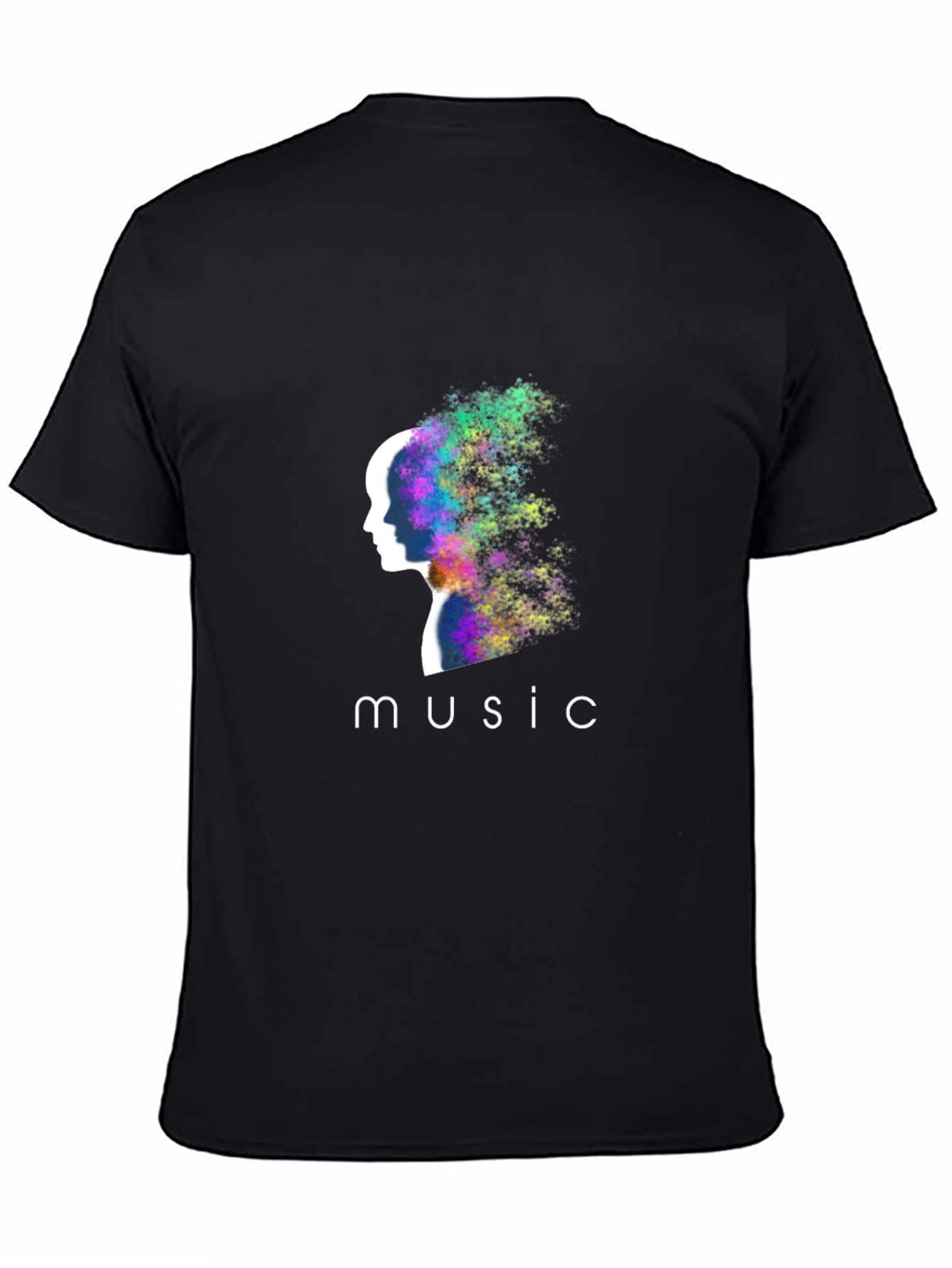 Music Mind Black T-Shirt - Artistic Design