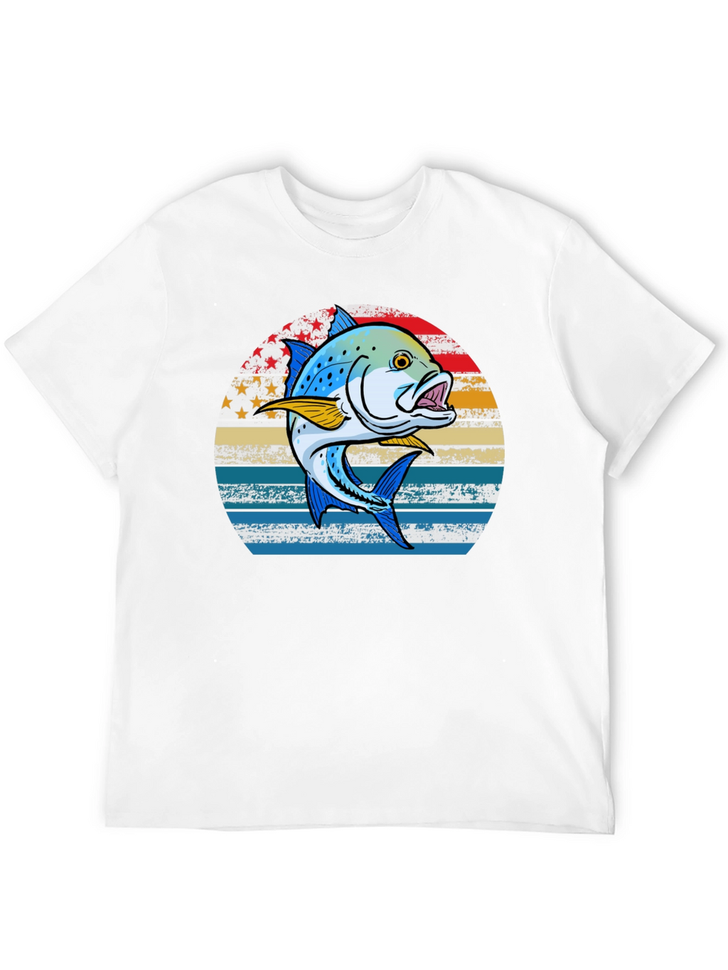 Fishing T-Shirt: Patriotic Fish Graphic Tee