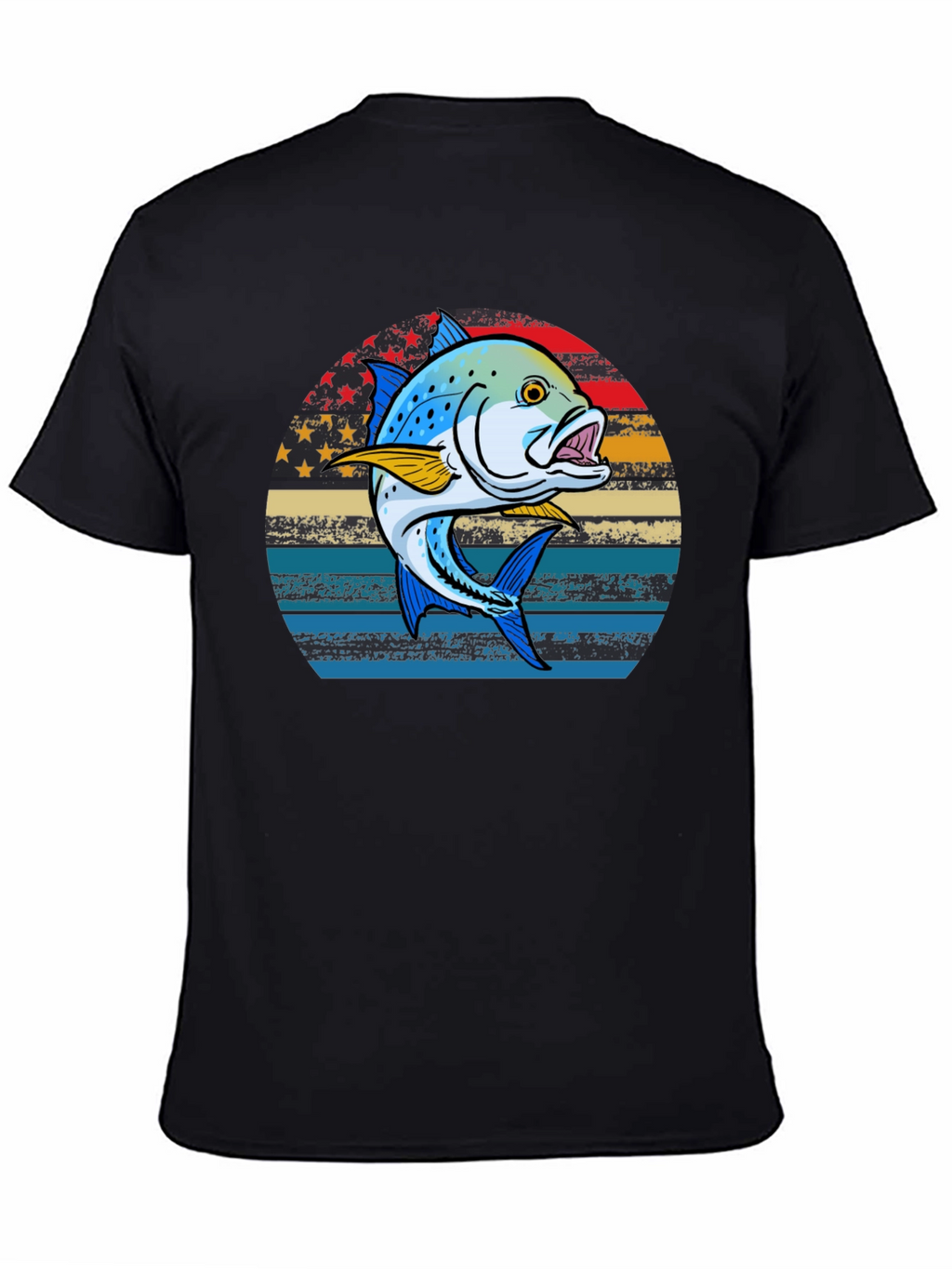 Fishing T-Shirt: Patriotic Fish Graphic Tee