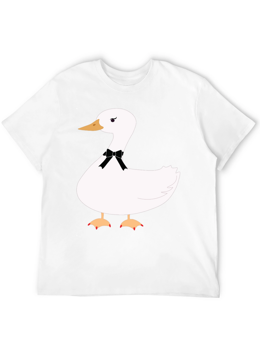 Funny Goose Bowtie T-Shirt - Casual Black Tee