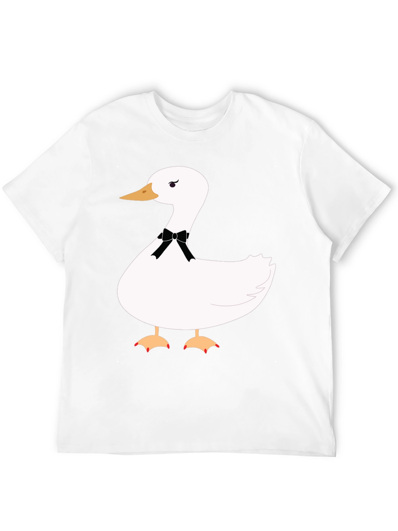 Funny Goose Bowtie T-Shirt - Casual Black Tee