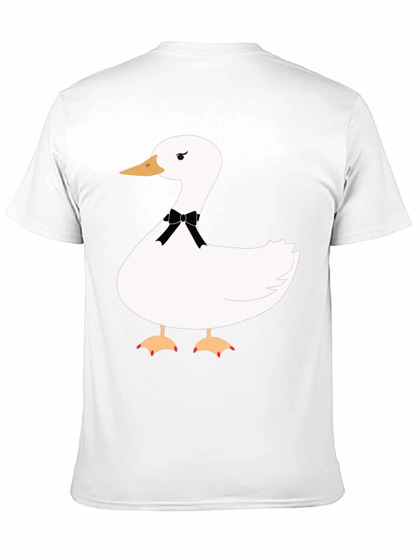 Funny Goose Bowtie T-Shirt - Casual Black Tee
