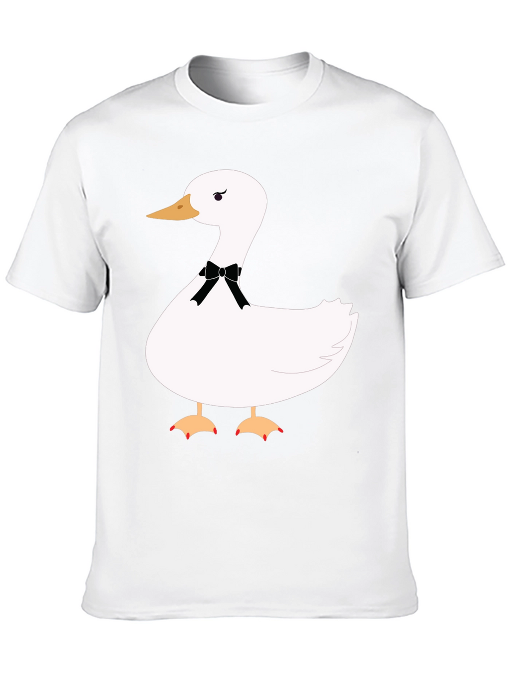 Funny Goose Bowtie T-Shirt - Casual Black Tee